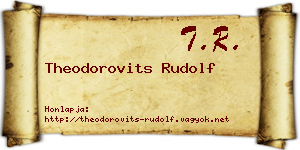 Theodorovits Rudolf névjegykártya